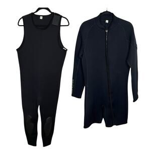 Vintage 90s SeaQuest Scuba Dive Wetsuit Size XXL Thermal 3mm Step In Black